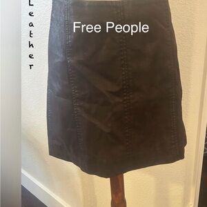 Free People Leather Skirt